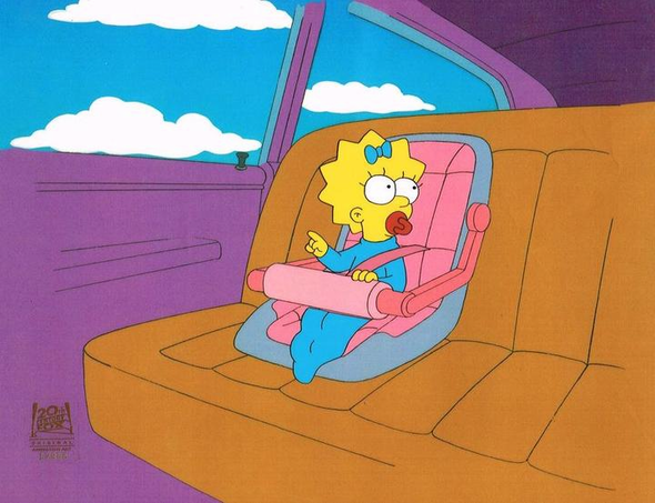 20th Century Fox New Simpsons Art Orig. Prod. Cel:"Hello Gutter, Hello Fadder"