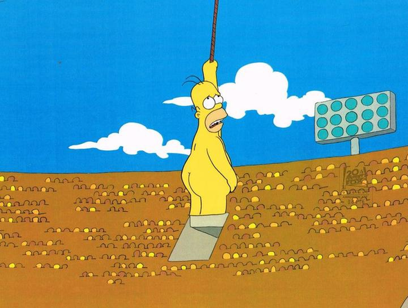 20th Century Fox New Simpsons Art Orig. Prod. Cel:"Natural Born Kissers"