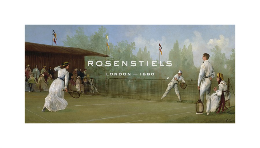 20th Century Italian School Hand Numbered Limited Edition Print on Paper :"Edwardian Tennis Scene"