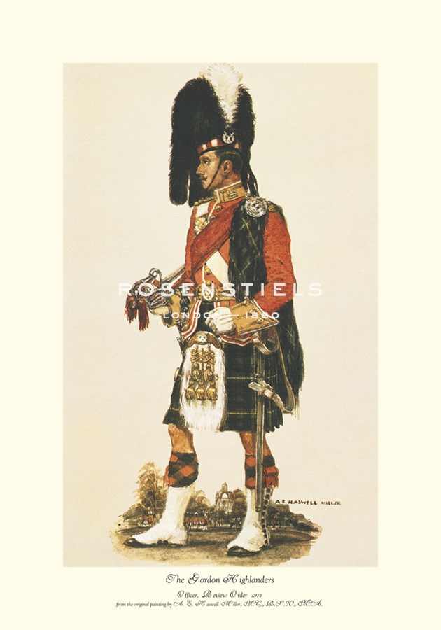 A.E. Haswell Miller Hand Numbered Limited Edition Print on Paper :"The Gordon Highlanders"