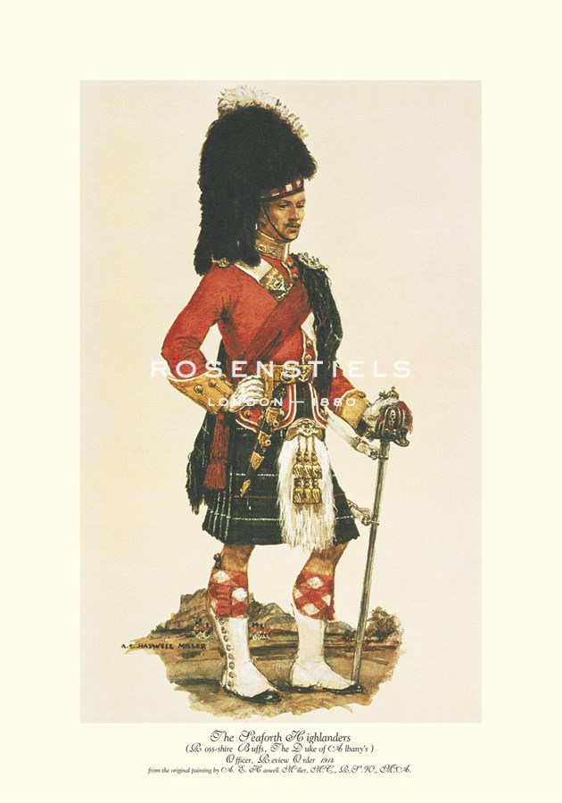 A.E. Haswell Miller Hand Numbered Limited Edition Print on Paper :"The Seaforth Highlanders"
