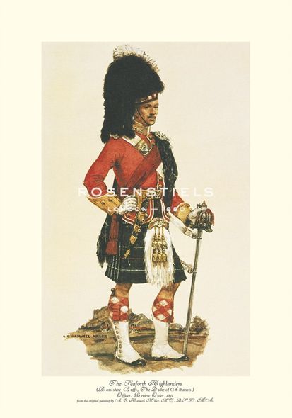 A.E. Haswell Miller Hand Numbered Limited Edition Print on Paper :"The Seaforth Highlanders"
