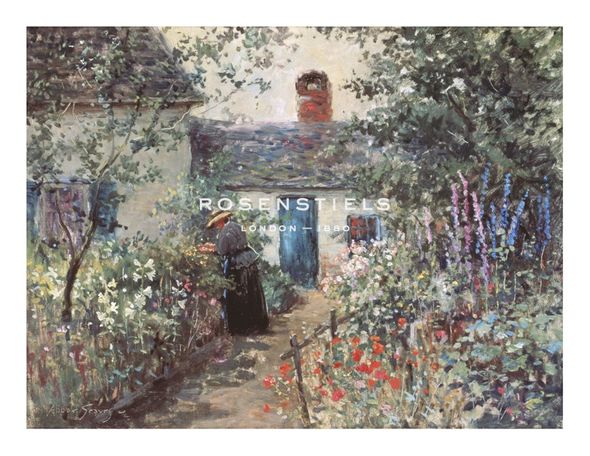 Abbott Fuller Graves Hand Numbered Limited Edition Print on Paper :"The Flower Garden"
