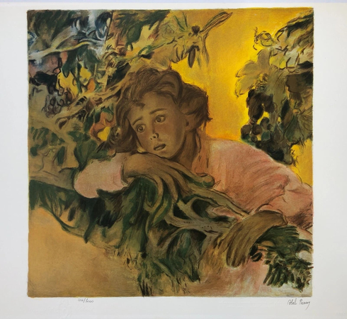 Abel Pann Signed Size Lithograph: "Young King David " Abel Pann Signed Size Lithograph: "Young King David "