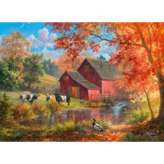 Abraham Hunter Artist Hand Signed Limited Edition Embellished Canvas Giclee:"Life on the Farm"
