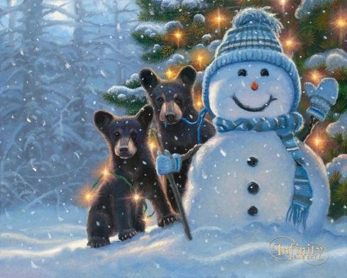 Mark Keathley Artist Hand Signed Limited Edition Canvas Giclee:"Christmas Mischief "