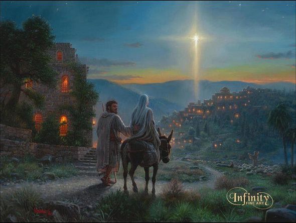 Mark Keathley Artist Hand Signed Limited Edition Embellished Canvas Giclee:"The Promise"