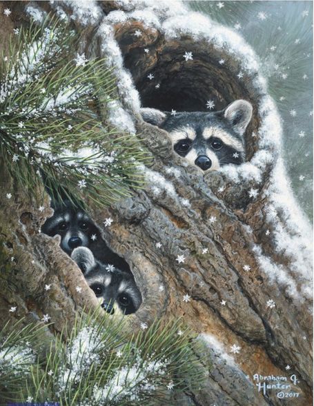 Abraham Hunter Hand Signed and Numbered Limited Edition Embellished Canvas Giclee:"Peek-A-Boo"