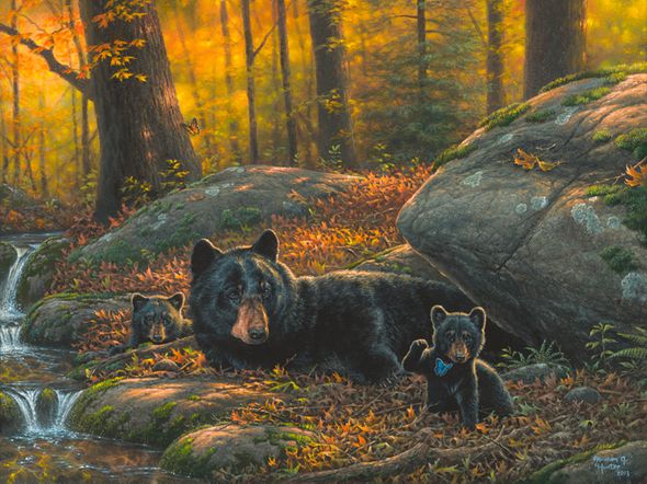 Abraham Hunter Hand Signed and Numbered Limited Edition Embellished Canvas Giclee:"Playtime"