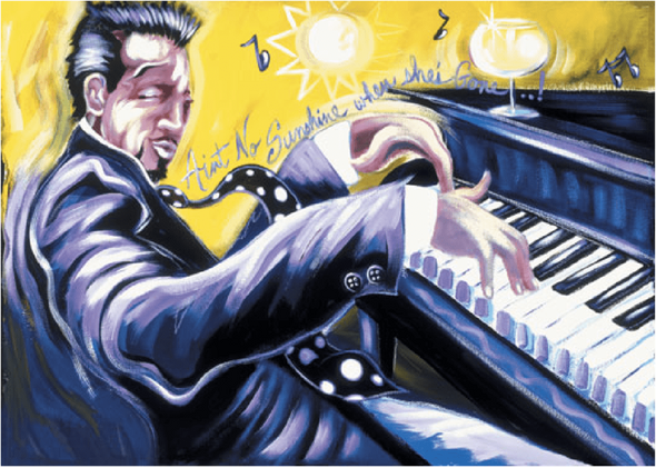 Adam Stone Artist Signed Limited Edition Giclee on canvas:"Aint No Sunshine When She’S Gone"