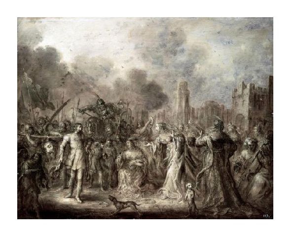 Adriaen Van De Venne Fine Art Open Edition Gicl&eacute;e:"David's Triumph"