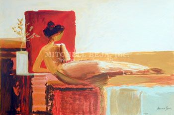 Adriana Naveh Limited Edition Serigraph on Canvas:"Geisha"