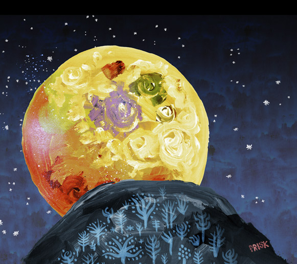 Adult Swim Studio Art Giclee Print (Canvas): "Moon #1"