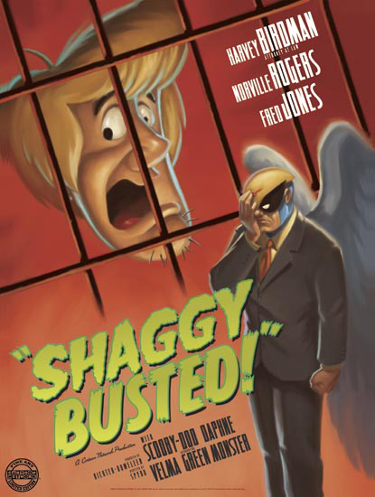 Adult Swim Studio Art Giclee Print (Paper): "Harvey Birdman: Shaggy Busted"