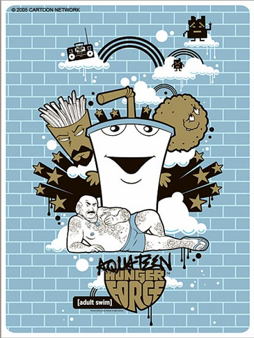 Adult Swim Studio Art Silk Screen Print: "Blue Brick" Adult Swim Studio Art Silk Screen Print: "Blue Brick"