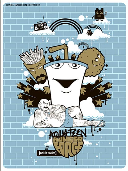 Adult Swim Studio Art Silk Screen Print: "Blue Brick"