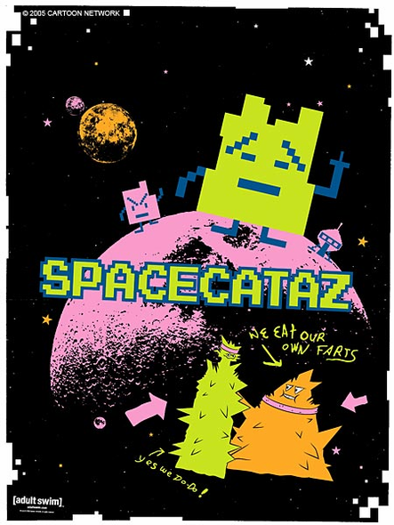 Adult Swim Studio Art Silk Screen Print: "Space Catz!"