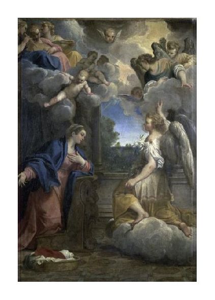 Agostino Carracci Fine Art Open Edition Gicl&eacute;e:"Annunciation"