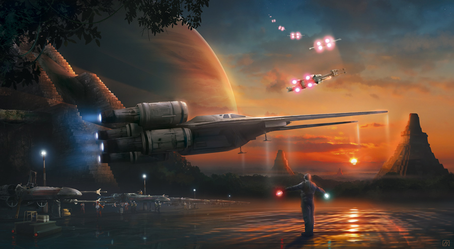 Akirant Star Wars Limited Edition Hand-numbered Giclee on Paper / Signed Canvas:"Dawn of Rebellion"