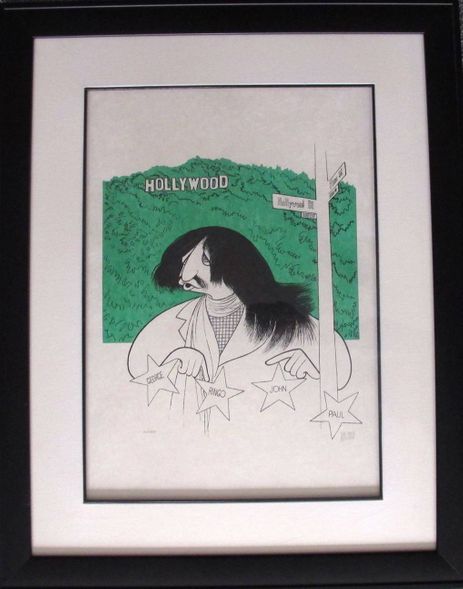 Al Hirschfeld Hand Signed Framed Limited Edition Lithograph:"Ringo Star The Beatles"