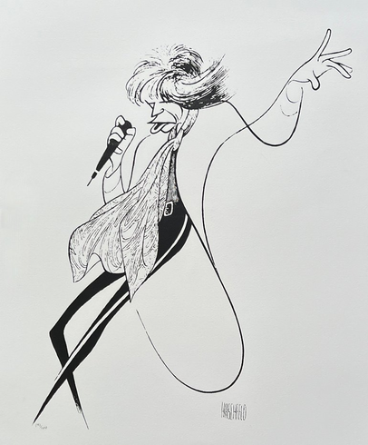 Al Hirschfeld Signed Limited Edition Lithograph:"Mick Jagger"