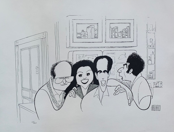 Al Hirschfeld Signed Limited Edition Lithograph:"Seinfeld, the Finale"