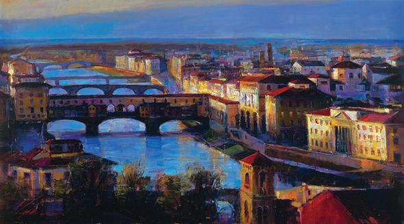 Michael Flohr Signed Limited Edition Canvas Giclee:"Beautiful Florence"