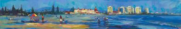 Michael Flohr Signed Limited Edition Canvas Giclee:"Coronado Beach Walks"