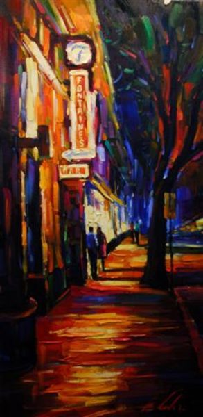 Michael Flohr Signed Limited Edition Canvas Giclee:"Fontaines"