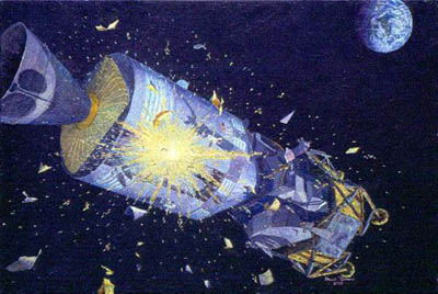 ALAN BEAN 22X26 Secondary Market Art: "HOUSTON WE HAVE PROBLE"