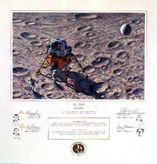 ALAN BEAN 24X23 Secondary Market Art: "IN FLIGHT"
