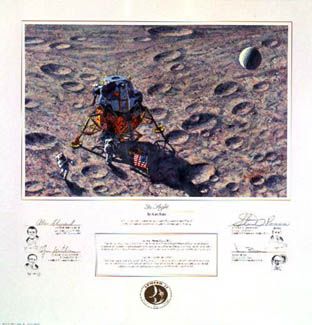 ALAN BEAN 24X23 Secondary Market Art: "IN FLIGHT"