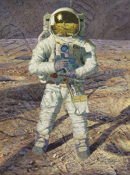 ALAN BEAN 30X40 Secondary Market Art: "FIRST MEN NEIL A GCNV"