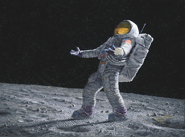 ALAN BEAN 40X30 Secondary Market Art: "IS ANYONE OUT THE GCNV"