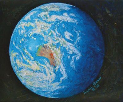 Alan Bean Hand Signed Limited Edition Giclée Canvas:"A Jewel in the Heavens"