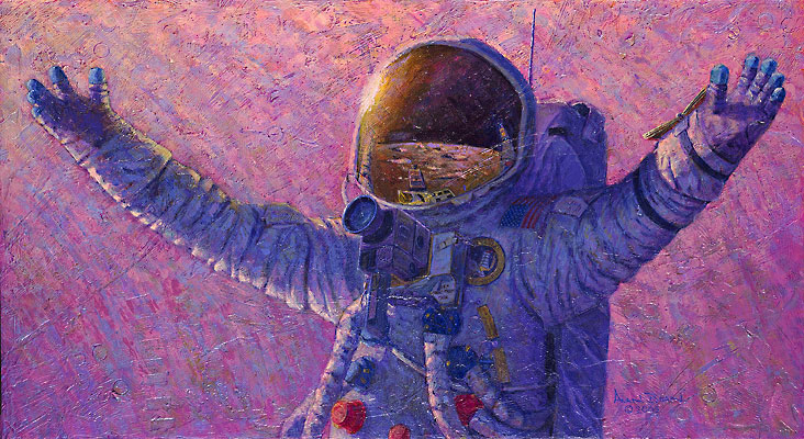 Alan Bean Astronaut Counter Signed Limited Edition Print:"Hello Universe"