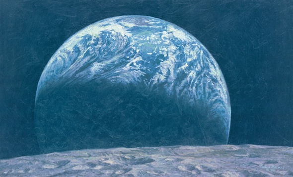 ALAN BEAN Secondary Market Art: "KISSING THE EARTH"