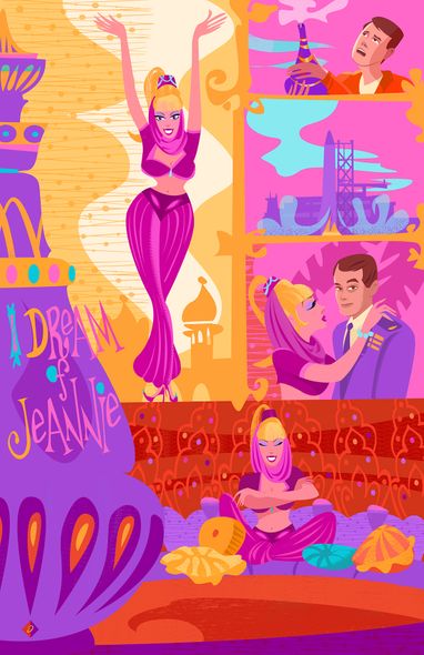 Alan Bodner Artist Signed Limited Edition Giclee on Fine Art Paper:"I Dream Of Jeannie"