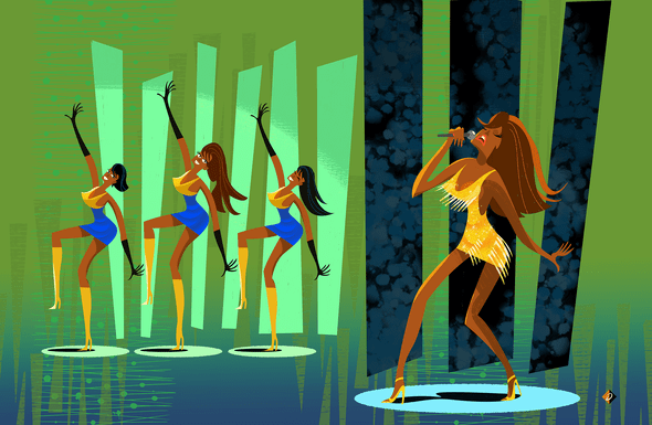 Alan Bodner Artist Signed Limited Edition Giclee on Fine Art Paper:"Rollin On The River (Tina Turner) "