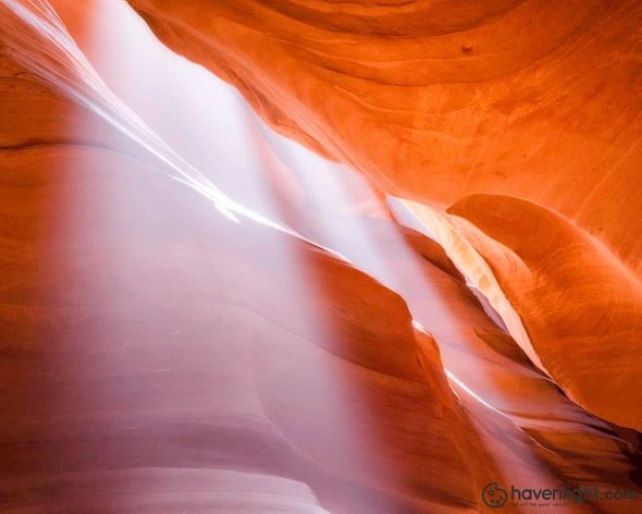 Alan Fullmer Fine Art Canvas Giclee: "Antelope Canyon Light Shafts"