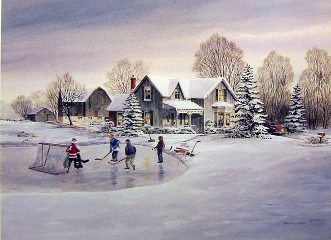 ALAN KINGSLAND 22X17 Secondary Market Art: "WINTER BREAK"