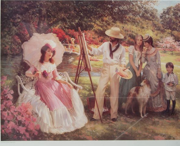 ALAN MURRAY 28X22 Secondary Market Art: "PORTRAIT IN PINK"