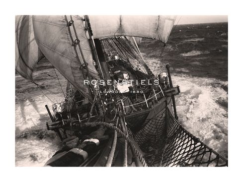 Alan Villiers Hand Numbered Limited Edition Print on Paper :"Looking Back from the Bow of Parma" Alan Villiers Hand Numbered Limited Edition Print on Paper :"Looking Back from the Bow of Parma"