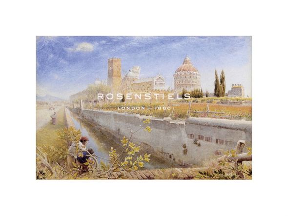 Albert Goodwin Hand Numbered Limited Edition Print on Paper :"Pisa, 1889"