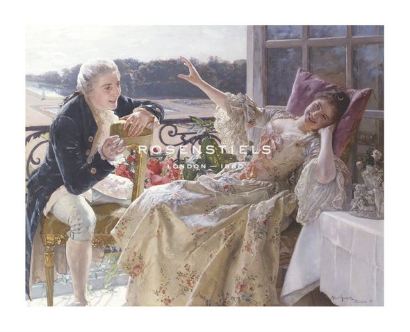 Albert Randnitz Hand Numbered Limited Edition Print on Paper :"The Flirtation"