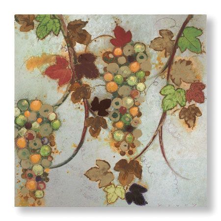 Aleah Koury Limited Edition Ready to Hang Giclee on Brushed Aluminum: "Vineyard Visions I"