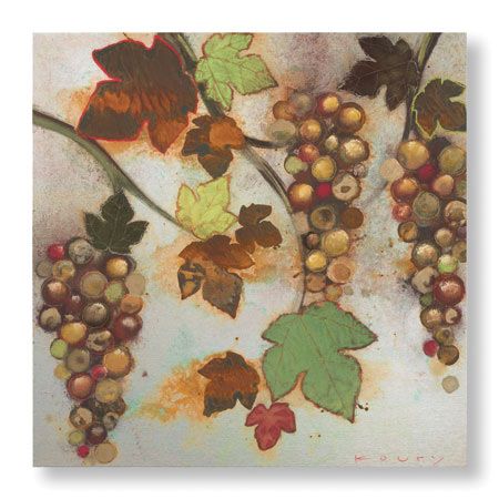 Aleah Koury Limited Edition Ready to Hang Giclee on Brushed Aluminum: "Vineyard Visions II"