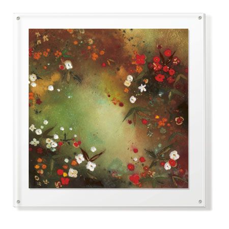 Aleah Koury Limited Edition Ready to Hang Giclee on Clear Acrylic: "Floral Impressions no. 1"