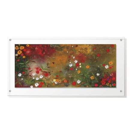 Aleah Koury Limited Edition Ready to Hang Giclee on Clear Acrylic: "Floral Impressions no. 4"