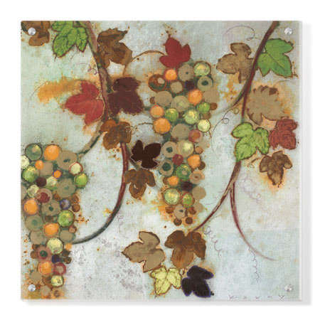 Aleah Koury Limited Edition Ready to Hang Giclee on Clear Acrylic: "Vineyard Visions I"